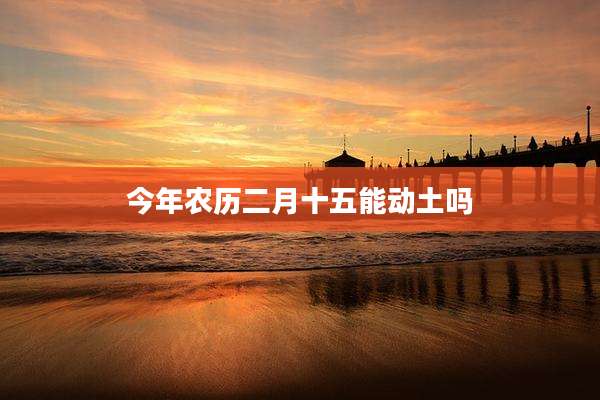 今年农历二月十五能动土吗