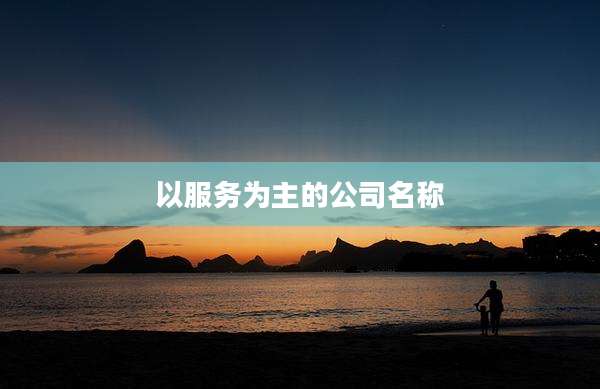 以服务为主的公司名称