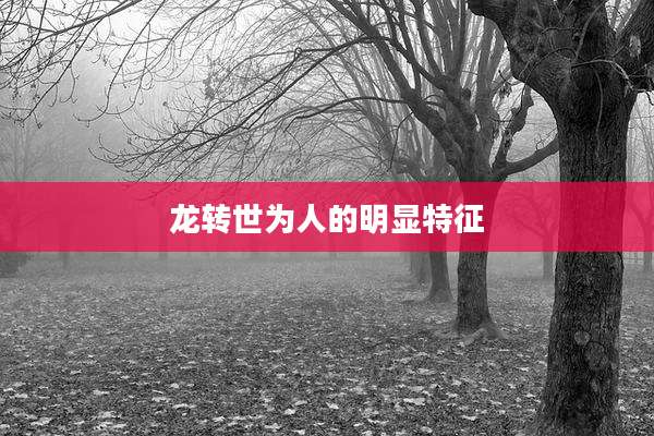 龙转世为人的明显特征