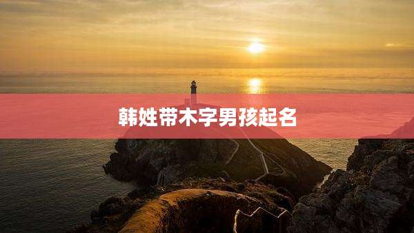 韩姓带木字男孩起名