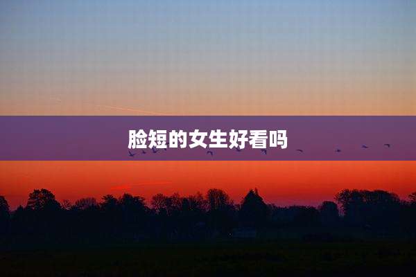 脸短的女生好看吗