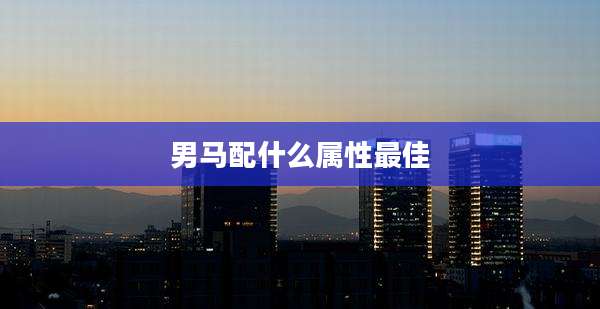 男马配什么属性最佳