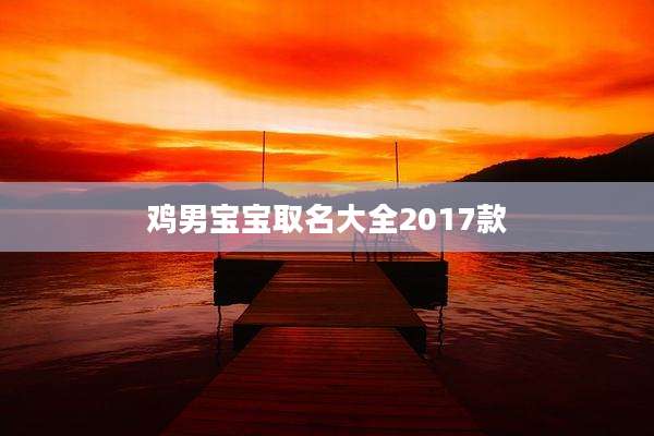 鸡男宝宝取名大全2017款
