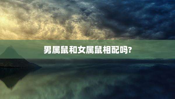 男属鼠和女属鼠相配吗?