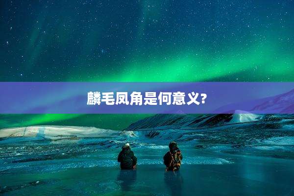 麟毛凤角是何意义?