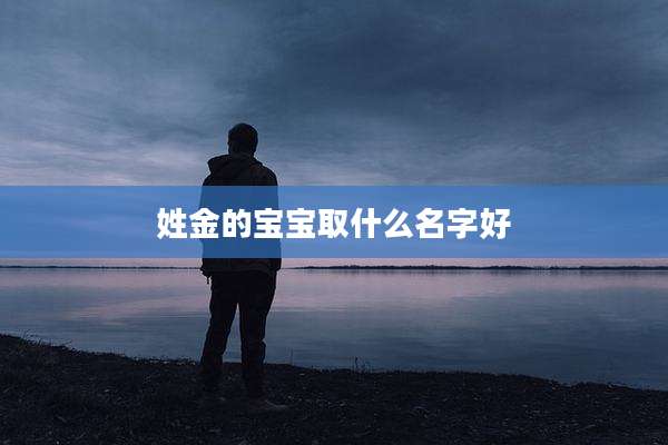 姓金的宝宝取什么名字好
