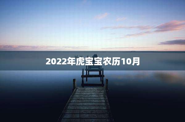 2022年虎宝宝农历10月