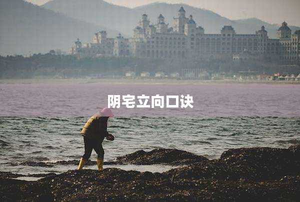 阴宅立向口诀