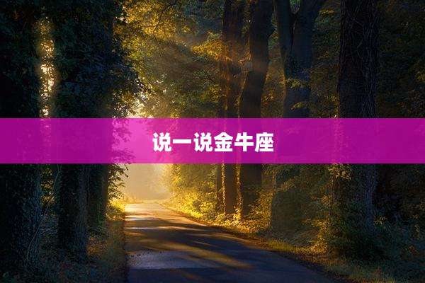 说一说金牛座