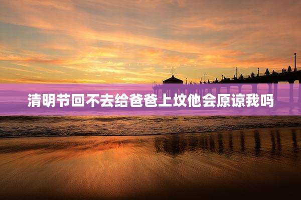 清明节回不去给爸爸上坟他会原谅我吗