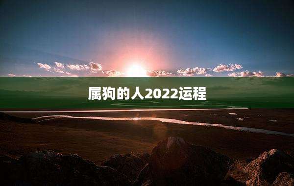 属狗的人2022运程