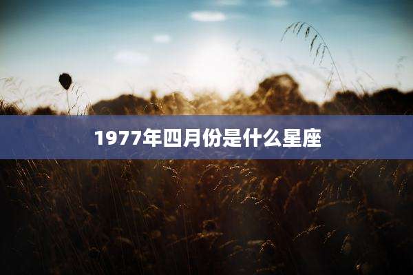 1977年四月份是什么星座
