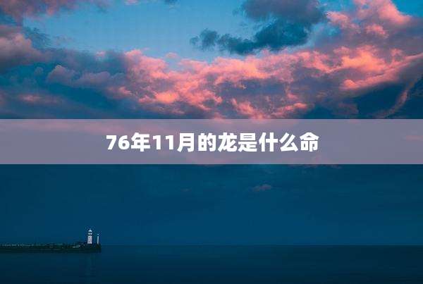 76年11月的龙是什么命