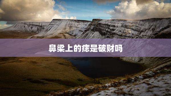 鼻梁上的痣是破财吗