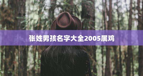 张姓男孩名字大全2005属鸡