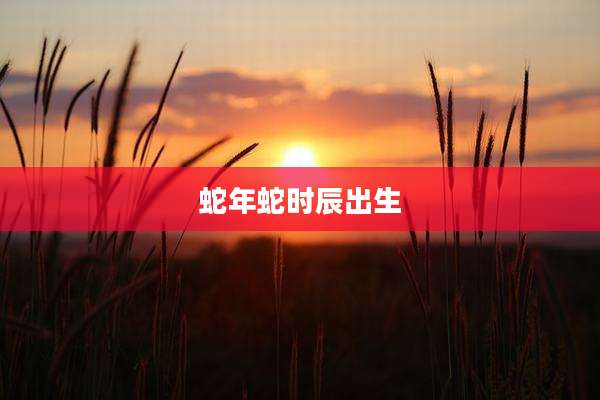 蛇年蛇时辰出生