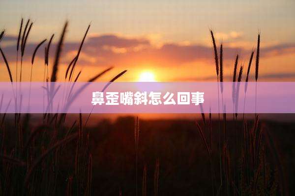 鼻歪嘴斜怎么回事