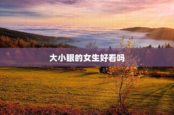 大小眼的女生好看吗