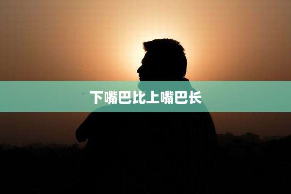 下嘴巴比上嘴巴长
