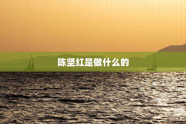 陈坚红是做什么的