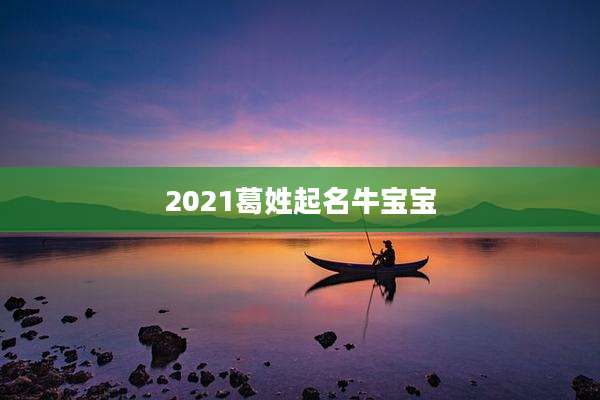 2021葛姓起名牛宝宝