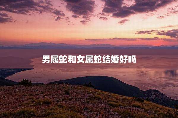 男属蛇和女属蛇结婚好吗