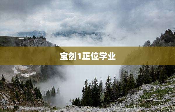 宝剑1正位学业