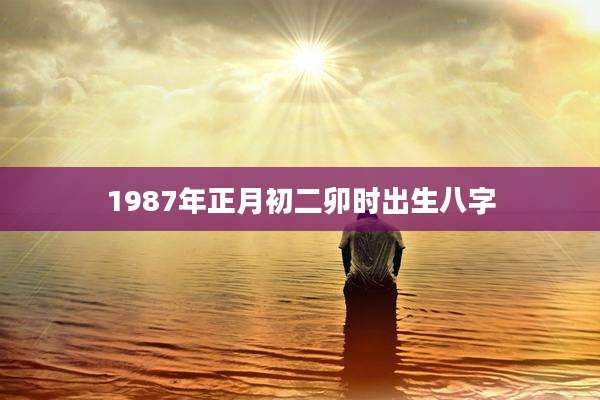 1987年正月初二卯时出生八字