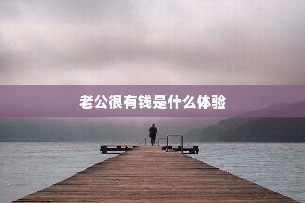 老公很有钱是什么体验
