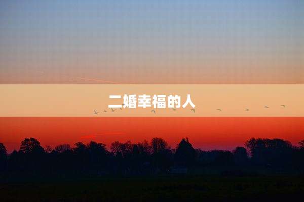 二婚幸福的人