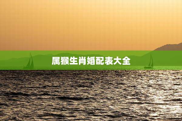 属猴生肖婚配表大全