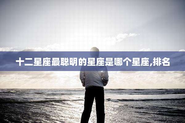 十二星座最聪明的星座是哪个星座,排名
