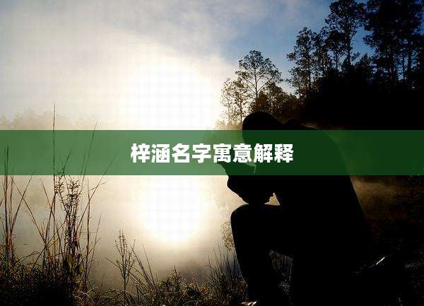 梓涵名字寓意解释