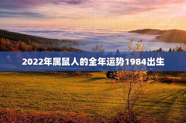 2022年属鼠人的全年运势1984出生