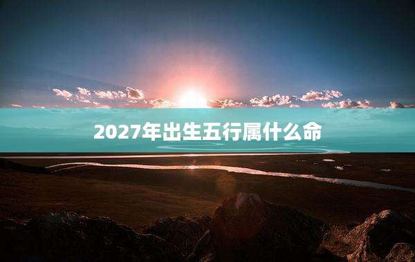 2027年出生五行属什么命