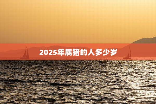2025年属猪的人多少岁