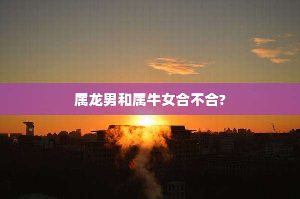 属龙男和属牛女合不合?