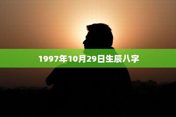 1997年10月29日生辰八字
