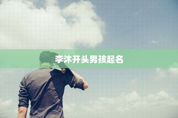 李沐开头男孩起名