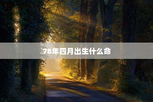 78年四月出生什么命