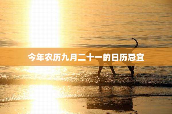 今年农历九月二十一的日历忌宜