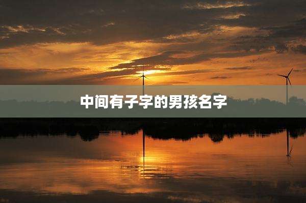 中间有子字的男孩名字
