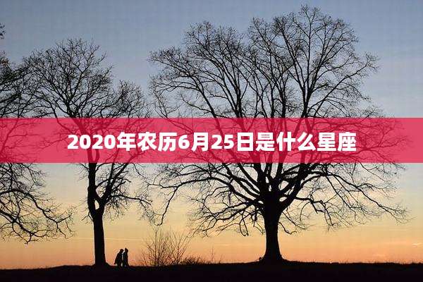 2020年农历6月25日是什么星座