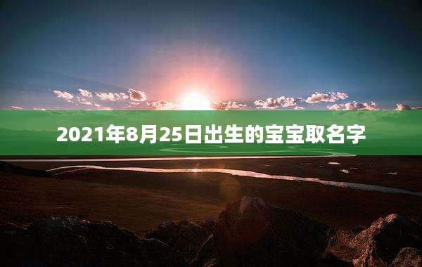 2021年8月25日出生的宝宝取名字