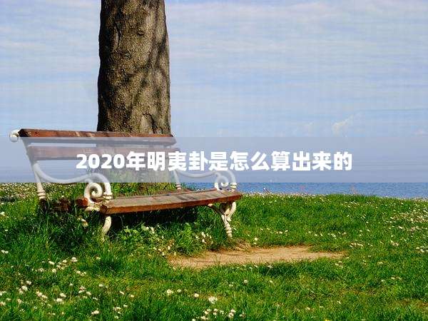 2020年明夷卦是怎么算出来的