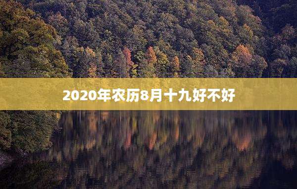 2020年农历8月十九好不好