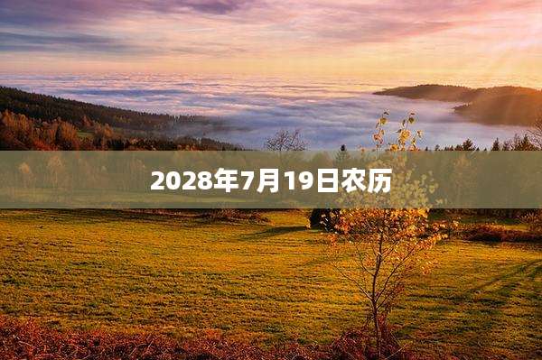 2028年7月19日农历