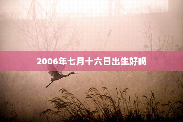 2006年七月十六日出生好吗