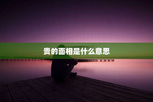 贵的面相是什么意思
