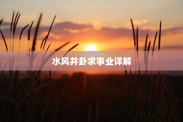 水风井卦求事业详解
